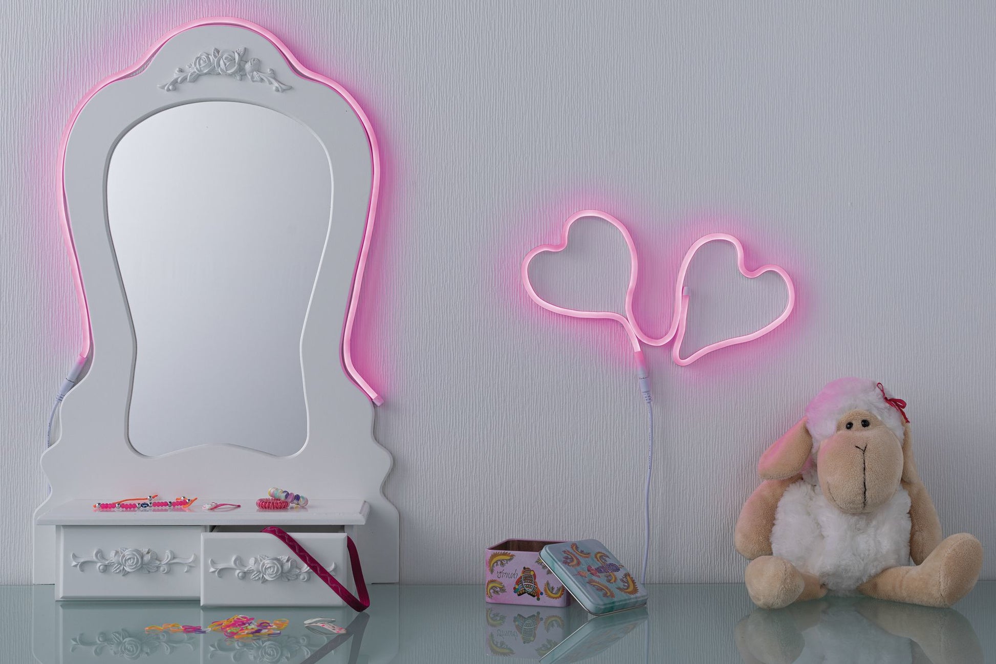 Paulmann LED-Strip – 1 m, 10 lm, 4,5 W, pink, weiss, USB