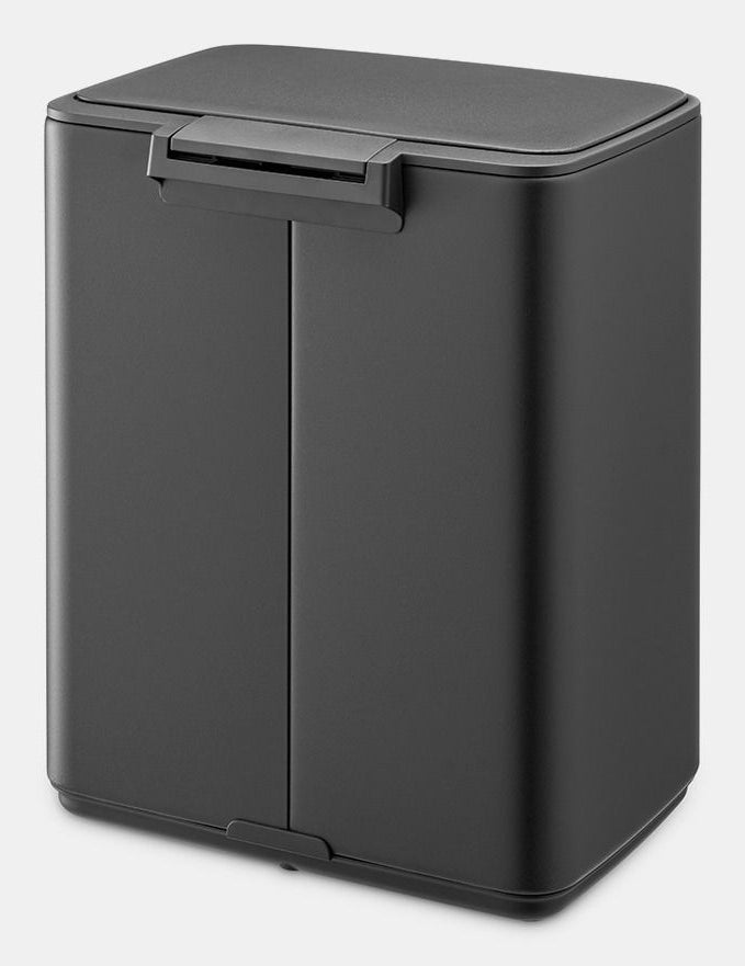 Brabantia Papierkorb Bo – 12 l – Stahl, Anthrazit – B × H 292 × 369 mm