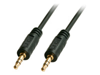 Lindy Audiokabel 3,5 mm Klinke (Stecker) auf 3,5 mm Klinke (Stecker) – 0,25 m, 3-polig (TRS), schwarz