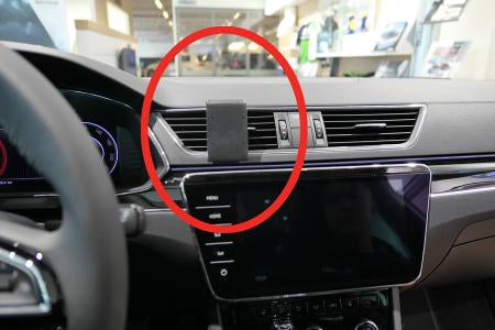 Brodit Auto-Halterung, Autolüftungsmontage – für Skoda Superb 20 – Schwarz, ABS