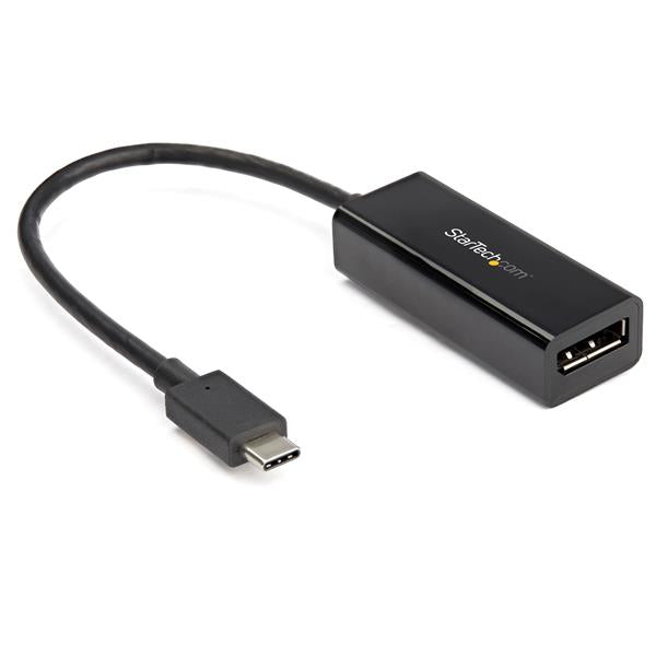 StarTech.com USB-C zu DisplayPort Adapter – 8K (7680 × 4320) @ 30 Hz, DP 1.4, HBR3, DSC, HDR – Schwarz