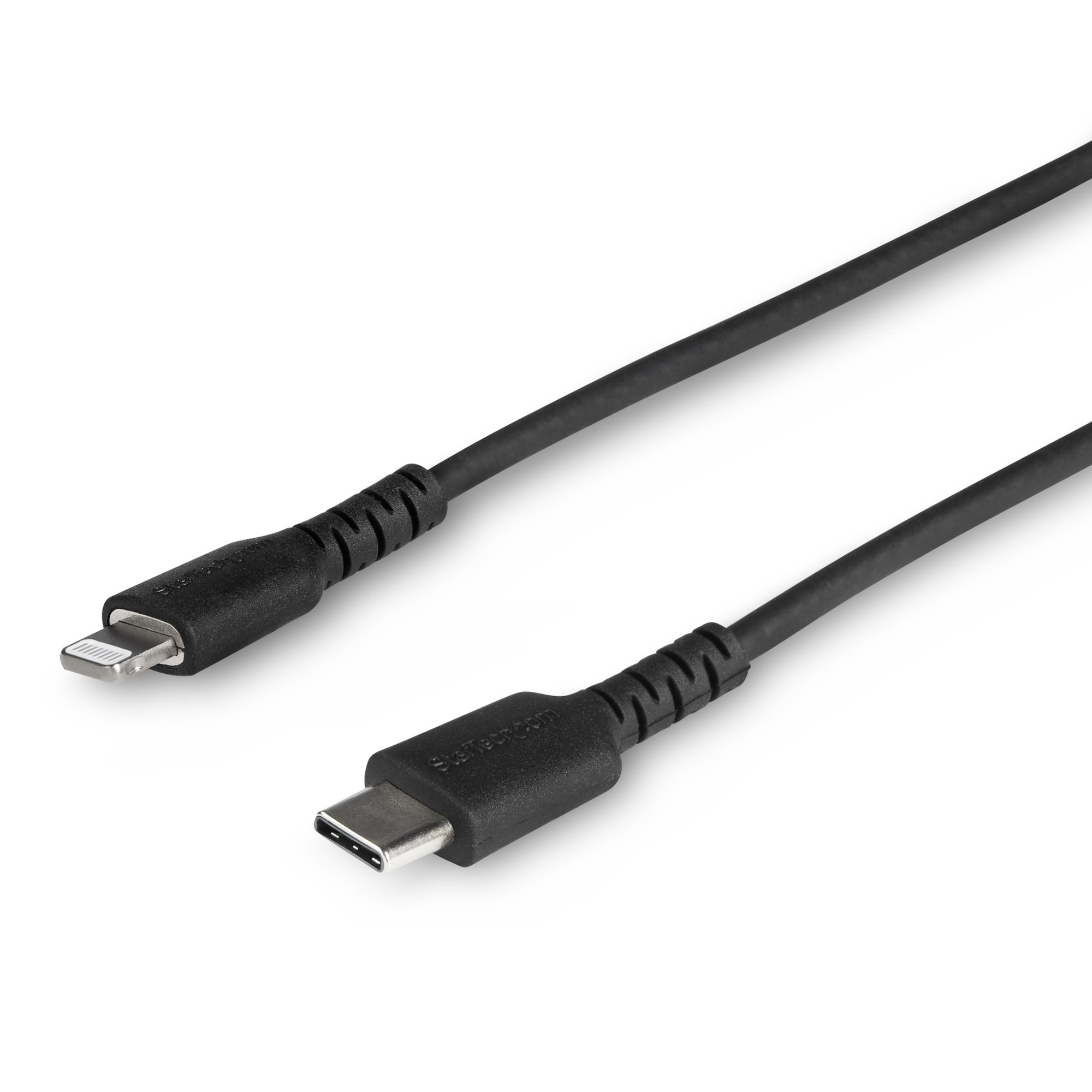 StarTech.com USB-C auf Lightning Kabel, Schwarz, Aramid-verstärkt