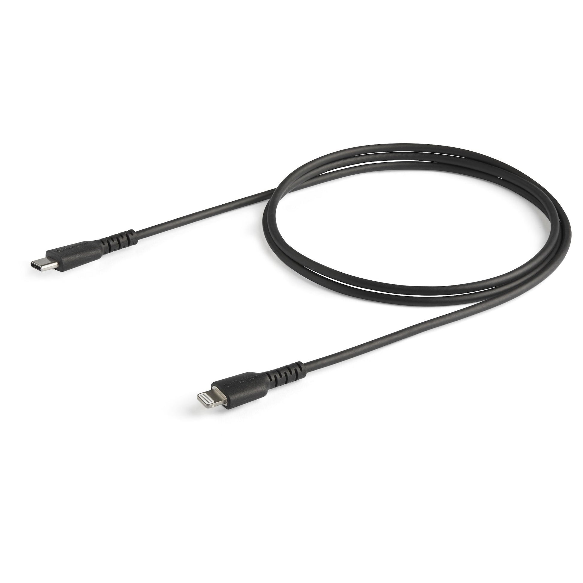 StarTech.com USB-C auf Lightning Kabel, Schwarz, Aramid-verstärkt
