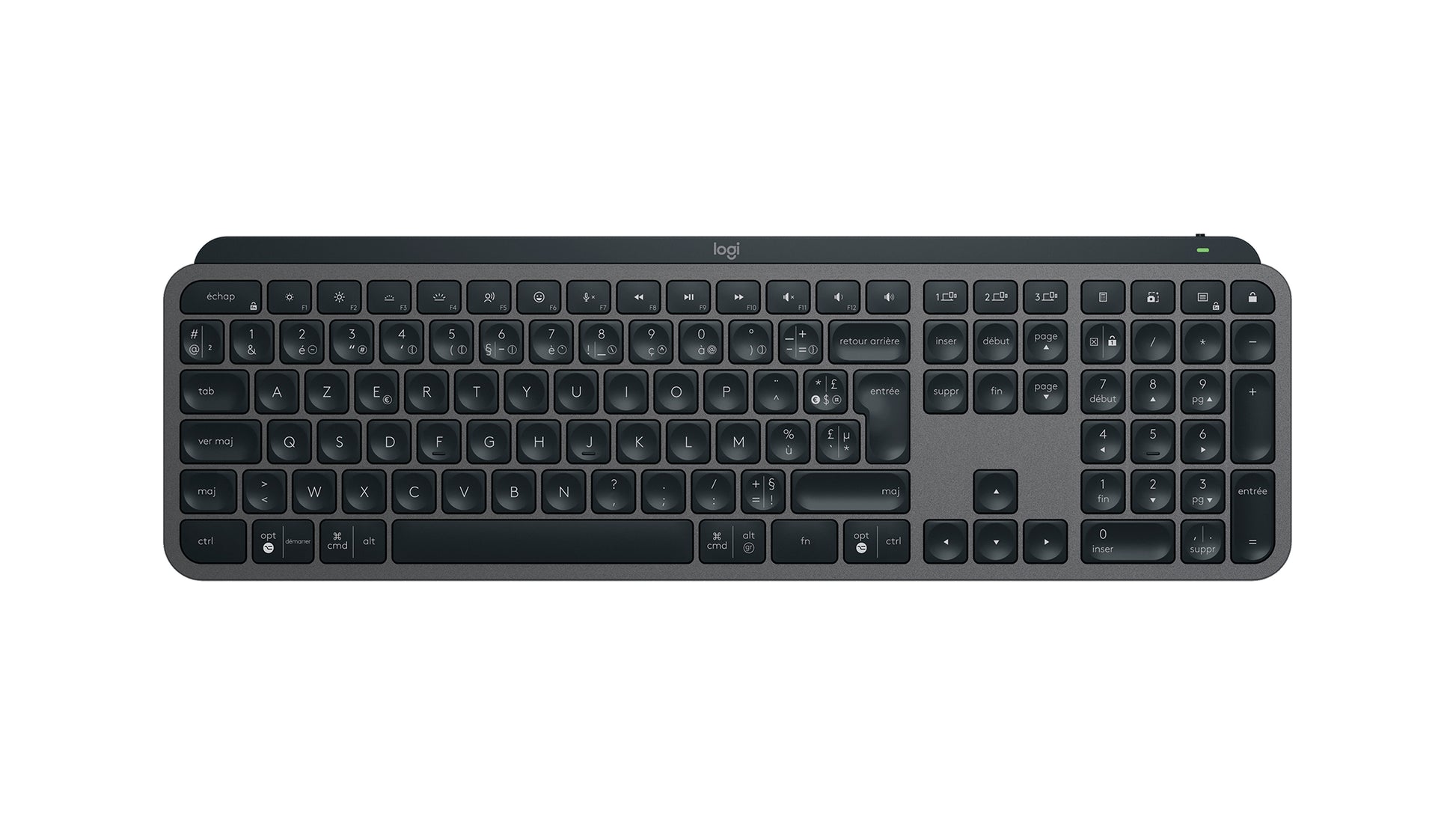 Logitech MX Keys S – Kabellos (RF + Bluetooth), AZERTY
