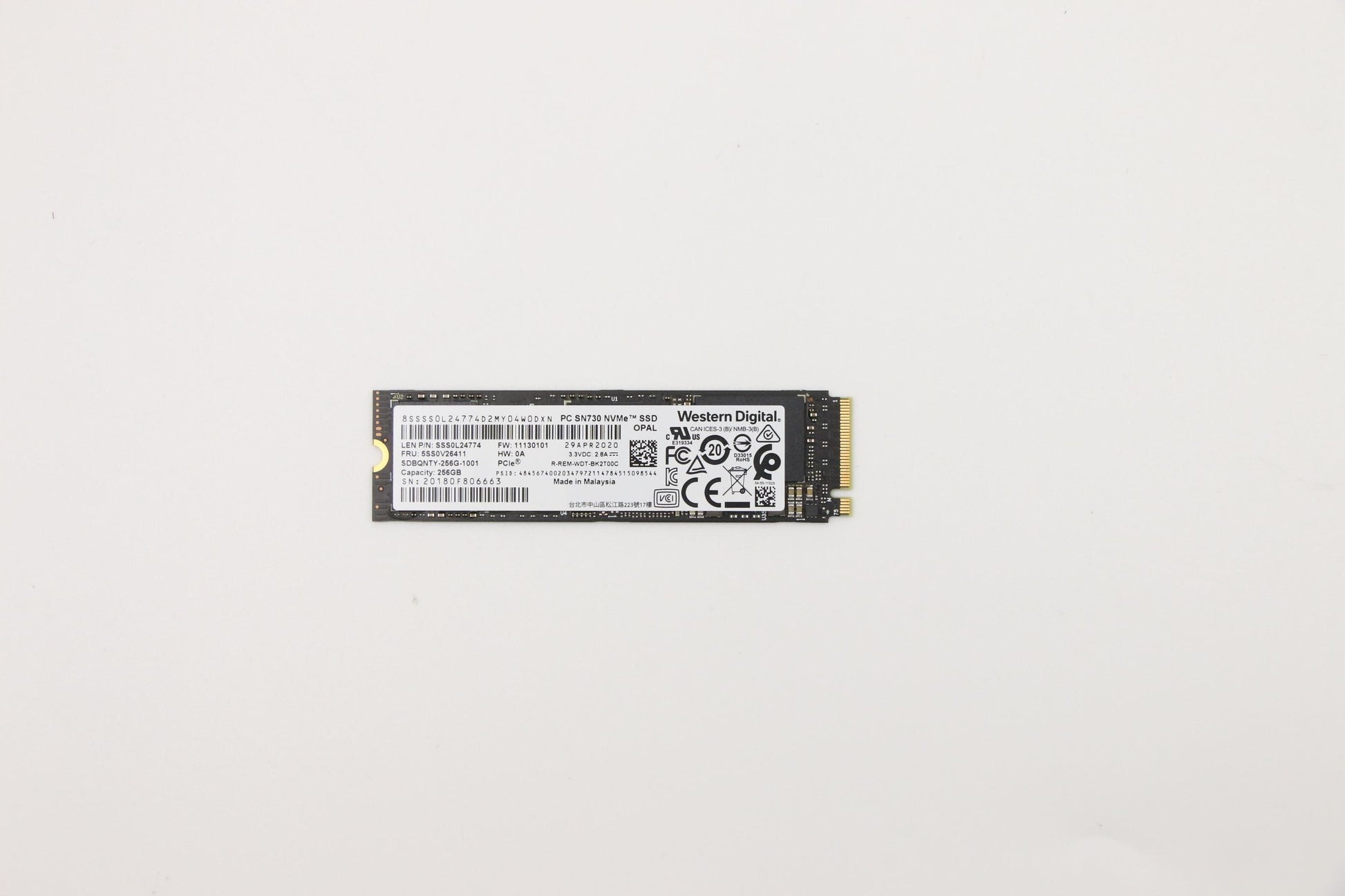 Lenovo M.2 SSD – 256 GB, PCIe 3.0 x4