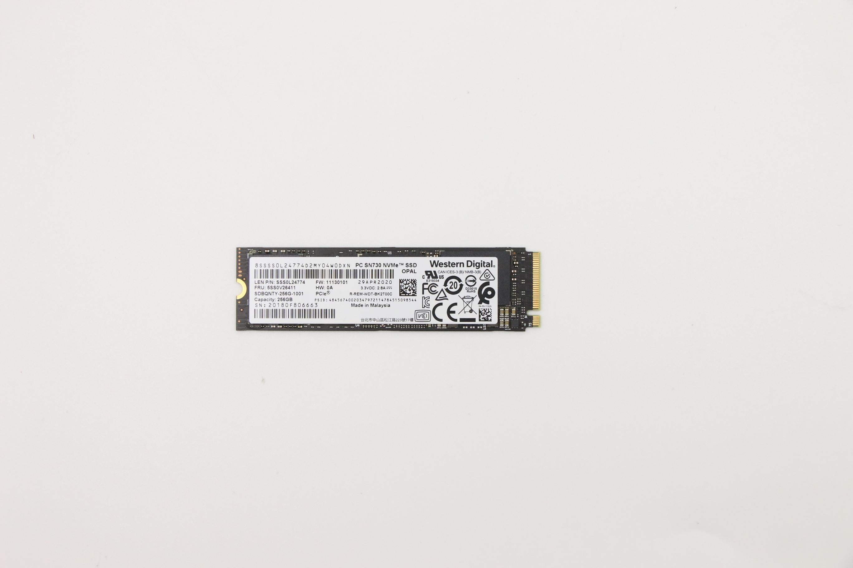 Lenovo M.2 SSD – 256 GB, PCIe 3.0 x4