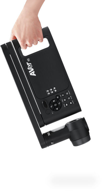 AVer M70W – Visualizer/Dokumentenkamera, 4K60, 10× optischer Zoom, 480×345 mm Aufnahmebereich, USB, schwarz