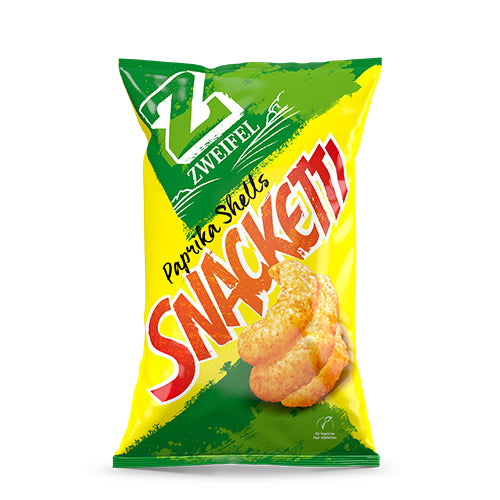 Zweifel Snacketti Shells XXL Chips – Paprika, glutenfrei, vegan – 225 g