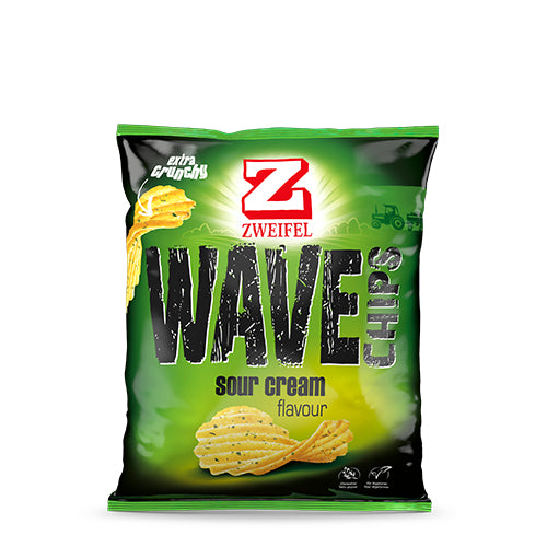 Zweifel Wave Chips – Sauerrahm, glutenfrei – 120 g