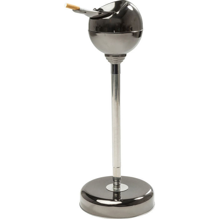 KARE Design Standaschenbecher – Ø 13 × 72 cm – Stahl, Silber