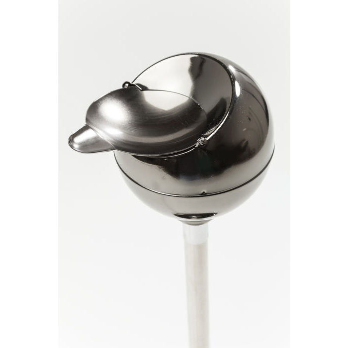 KARE Design Standaschenbecher – Ø 13 × 72 cm – Stahl, Silber