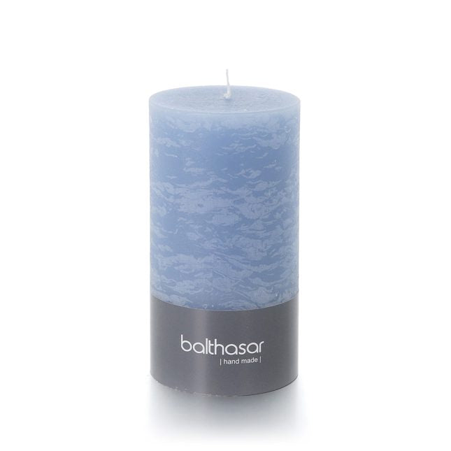 Balthasar Zylinderkerze – Ø 7 × 13 cm – Paraffin, Blau – 60 h