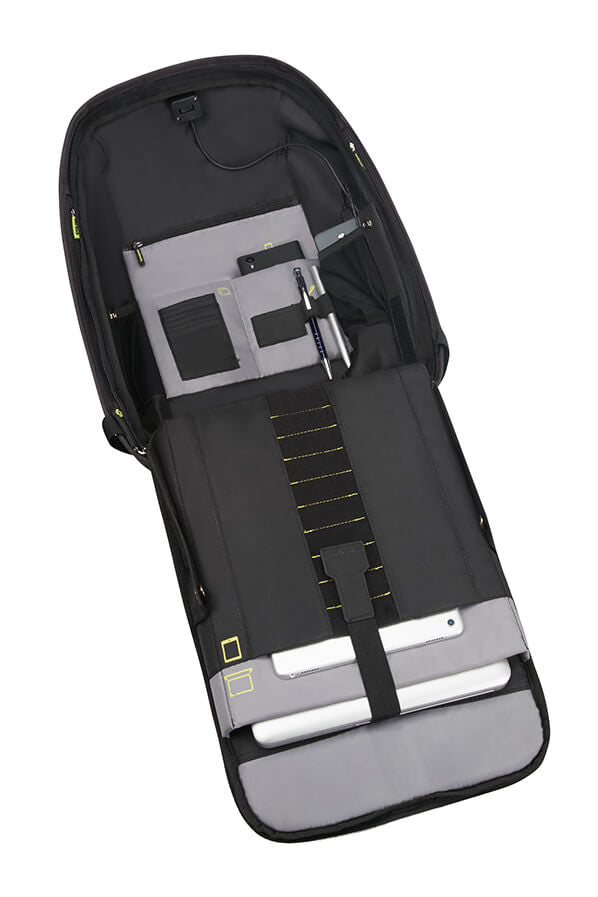 Samsonite Securipak Notebook-Rucksack – 17 l, USB-Port, Aufsteckfunktion, Kunststoff, Schwarz