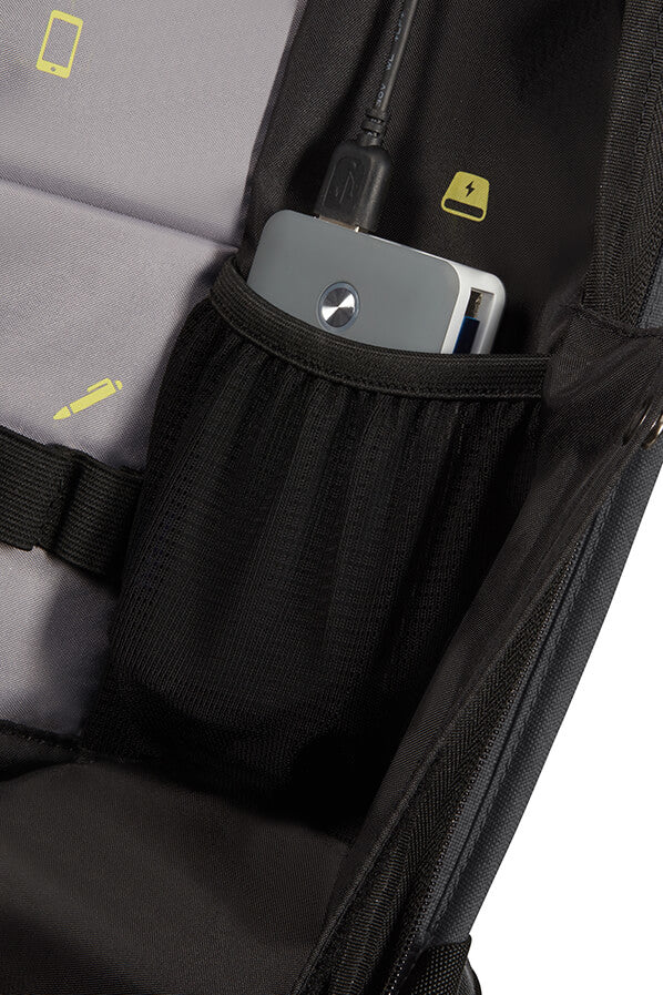 Samsonite Securipak Notebook-Rucksack – 17 l, USB-Port, Aufsteckfunktion, Kunststoff, Schwarz