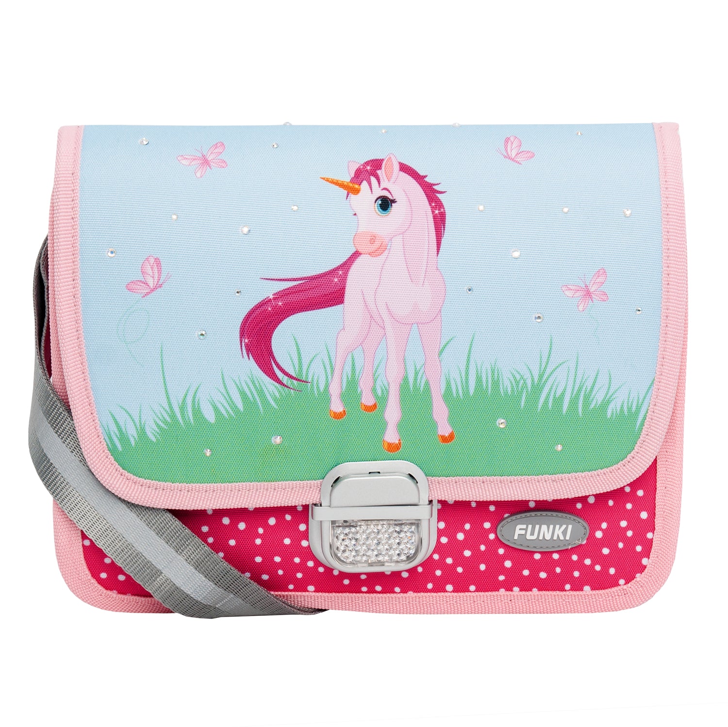 Funki Kindergartentasche – Pink Unicorn – 26,5 × 20,0 × 7,0 cm
