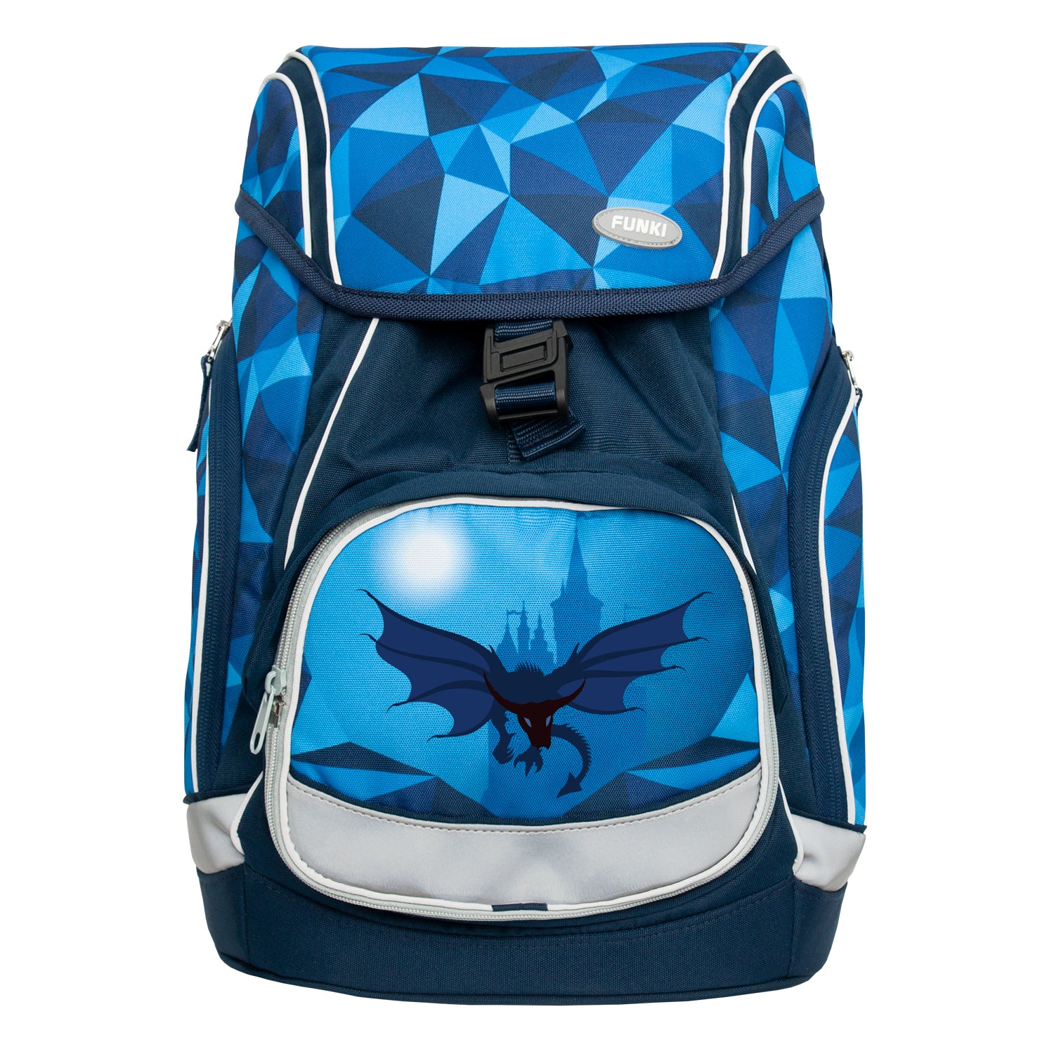 Funki Schulrucksack-Set Flexy-Bag – 5-teilig – Dragon World – 28 l