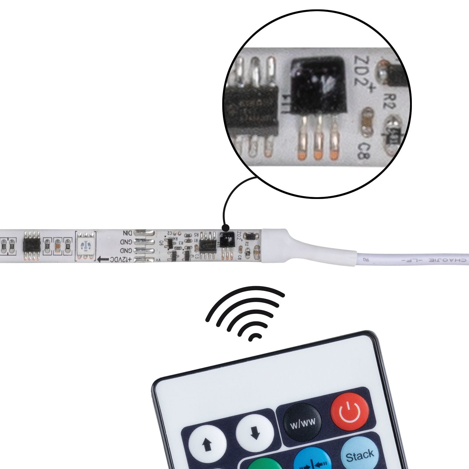 Paulmann LED-Strip – 2er Pack, 7,5 m, 494 lm, 15 W, RGB, dimmbar, weiss, Fernbedienung, inkl. Netzteil