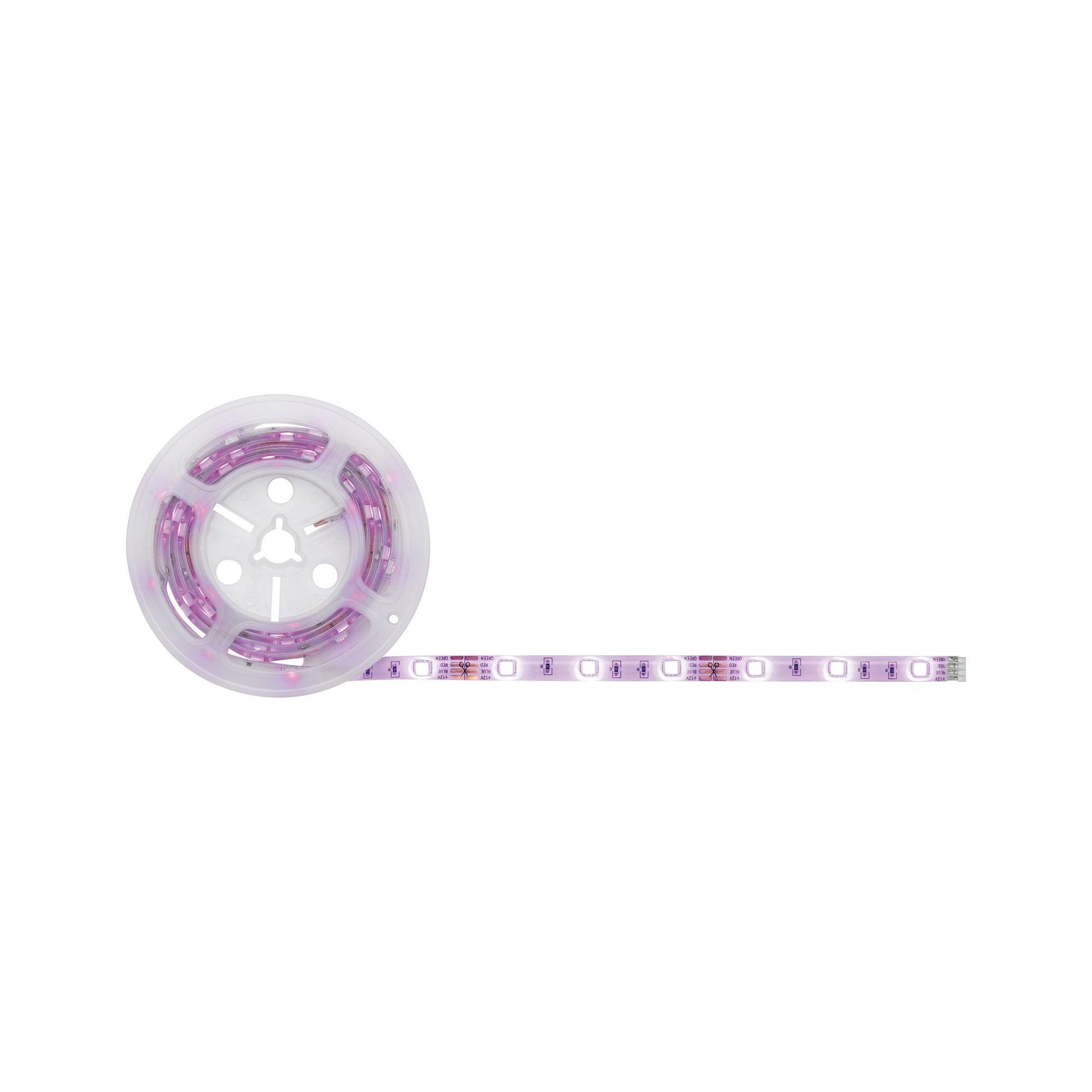 Paulmann LED-Strip – Komplettset, 1,5 m, 168 lm, 12,5 W, RGB, dimmbar, weiss, Netzteil, Fernbedienung