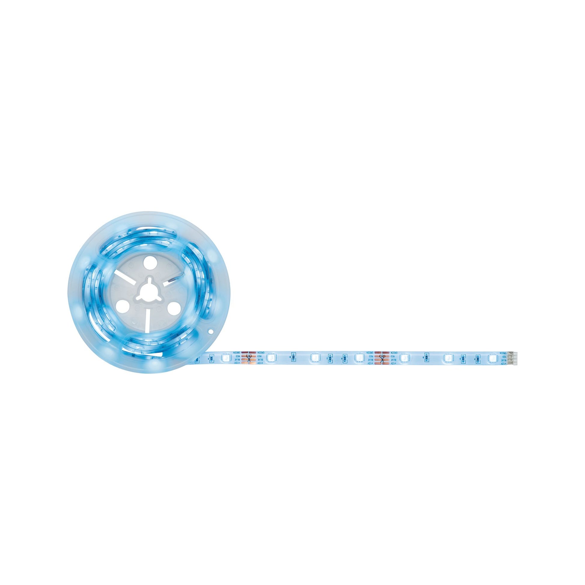 Paulmann LED-Strip – Komplettset, 1,5 m, 168 lm, 12,5 W, RGB, dimmbar, weiss, Netzteil, Fernbedienung