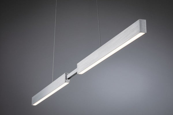 Paulmann Pendelleuchte Aptare – 180 cm, 1250 lm, 18 W, 2700 K, dimmbar, ZigBee, für Philips Hue, Silber