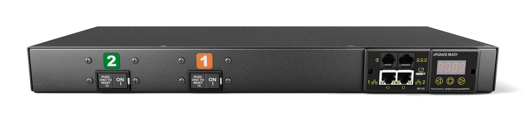 Vertiv GI30077L PDU (überwacht) 7300 W – 1U horizontal – C13/C19×8, IEC 60309 Eingang 3 m – schwarz