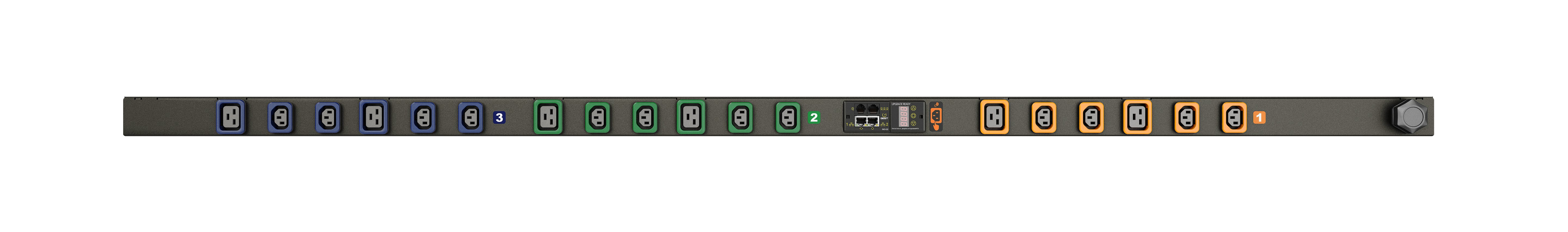 Vertiv Rack-PDU überwacht GI30105L – senkrecht, 24× IEC C13/C19, IEC 60309, 200–415 V, 16 A, dreiphasig, 3 m