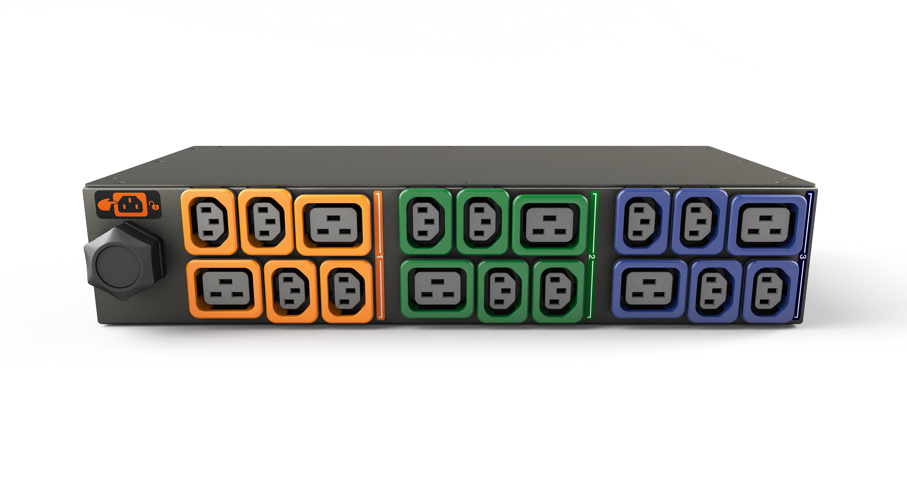 Vertiv Geist GI30107L Rack-PDU 11000 W, Überwacht – 2U – 18× AC (C13/C19) – IEC 60309 Eingang