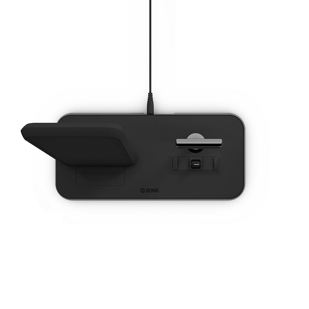 ZENS ZEDC06B Kabelloses Ladegerät 20 W – Qi, 2× gleichzeitig – für Smartphones und Kopfhörer – schwarz