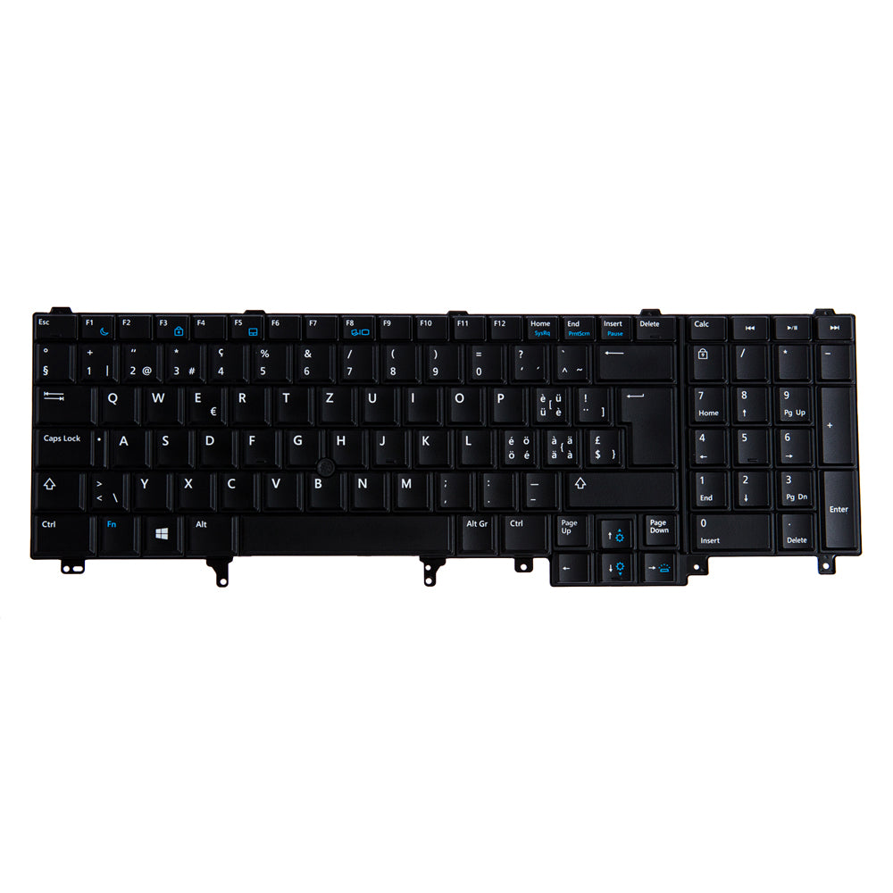 Origin Storage KB-GYP2N – Notebook-Ersatztastatur – beleuchtet – QWERTZ (CH) – für Dell Latitude E5550