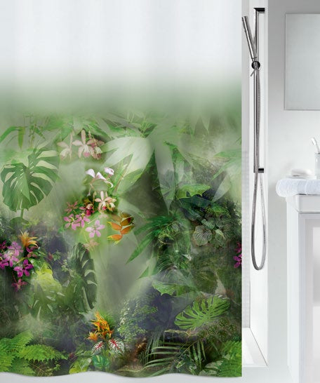 Spirella Duschvorhang JUNGLE – 180×200 cm, Polyester, Mehrfarbig