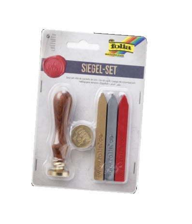 Folia Stempel-Set – 1-teilig – Holz – inkl. Siegelwachs