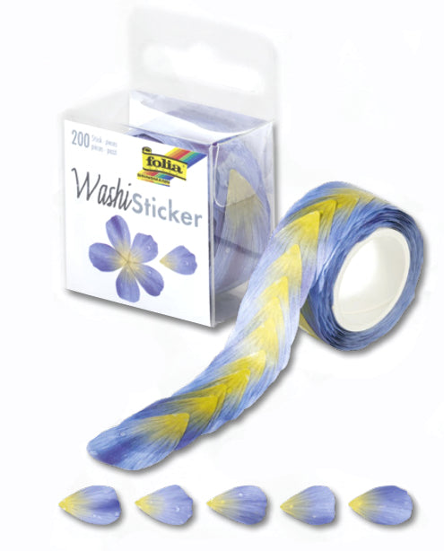 Folia Sticker Blüten – 200 Stück – wiederablösbar – mehrfarbig