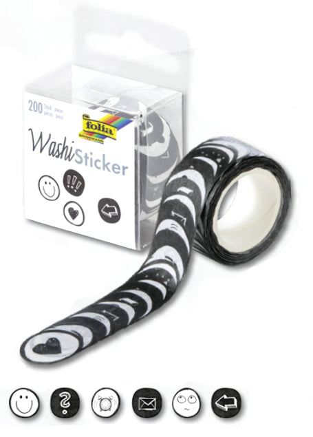 Folia Sticker – 200 Stück – wiederablösbar – mehrfarbig