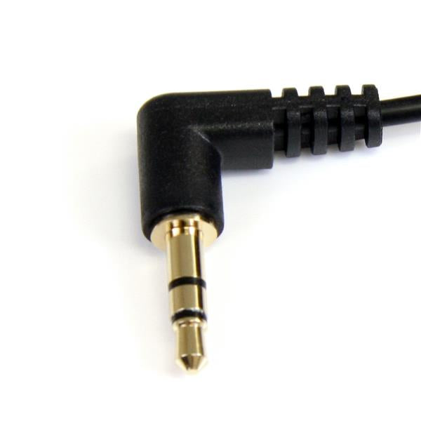 StarTech.com 3,5-mm-Klinkenkabel – 90° Stecker–90° Stecker – 0,3 m, vergoldete Stecker