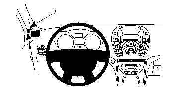 Brodit ProClip – Auto-Halterung – für Ford C-Max (2011–2012), Ford Grand C-Max (2011–2012) – Schwarz