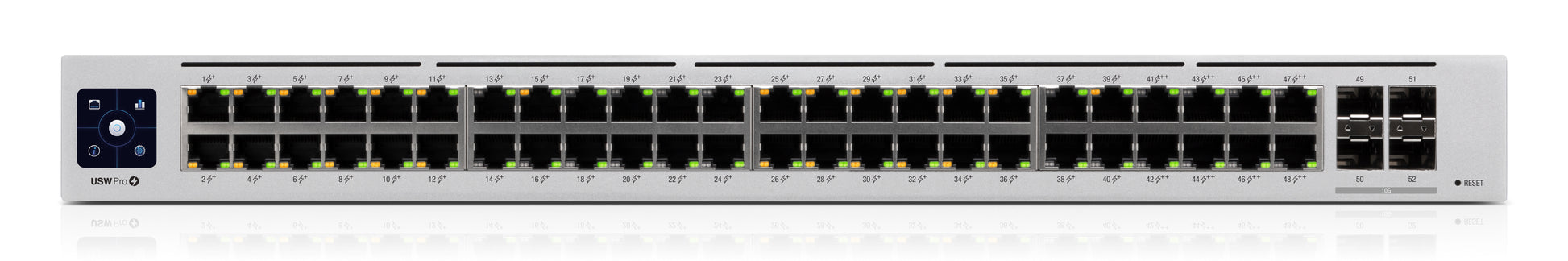 Ubiquiti UniFi Pro – Managed Switch – 48×GbE, 4×SFP+, L2/L3, PoE+ 600 W, 19" Rack