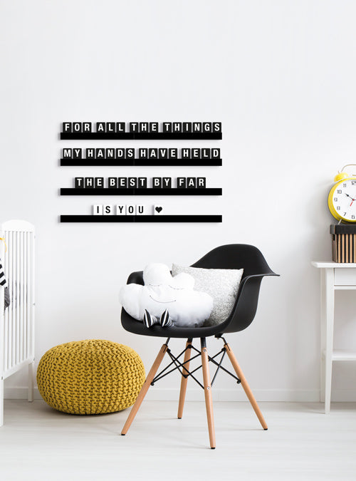 Securit Buchstabenleiste – 100 cm – schwarz
