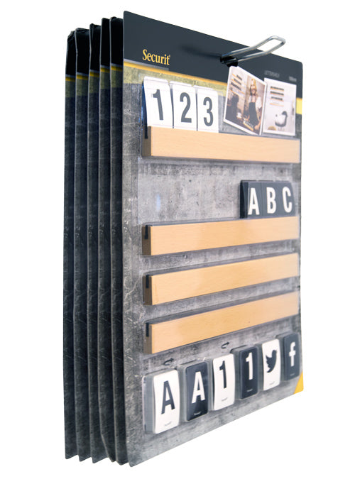 Securit Zubehör Buchstabenleiste – zur Wandmontage – 1'000 mm – Teak