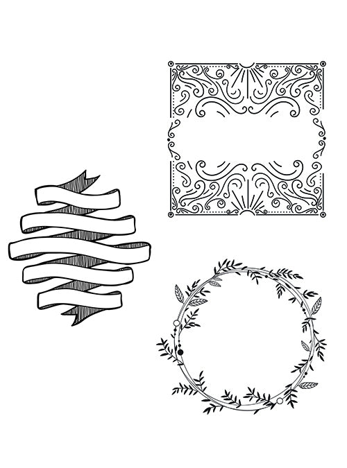 Securit Fensterschablone, A2, 3er-Set, Windoodle