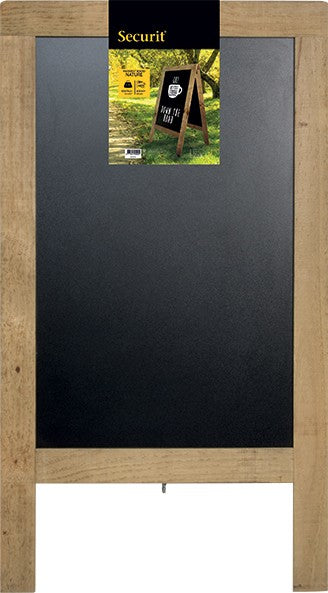 Securit Kundenstopper (A-Board) SBS-N-135 – 750 × 1'440 mm (hoch) – Holzrahmen, schwarz – Stand – 1 Stk.