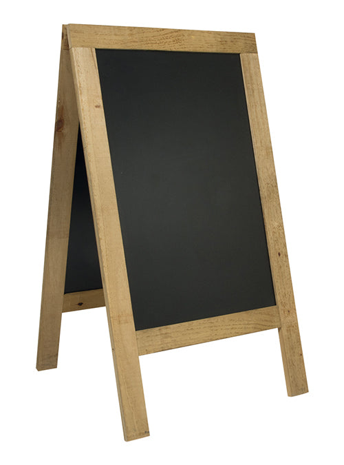 Securit Kundenstopper (A-Board) SBS-N-135 – 750 × 1'440 mm (hoch) – Holzrahmen, schwarz – Stand – 1 Stk.