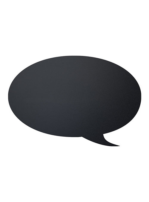 Securit Silhouette-Kreidetafel Sprechblase – 53 × 30 mm – Kunststoff, schwarz – beidseitig, für Kreidemarker