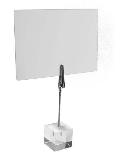 Securit Minikreidetafel TAG-A7 – 105 × 74 mm – Kunststoffoberfläche, Weiss – Für Kreide – Inkl. Kreidestift