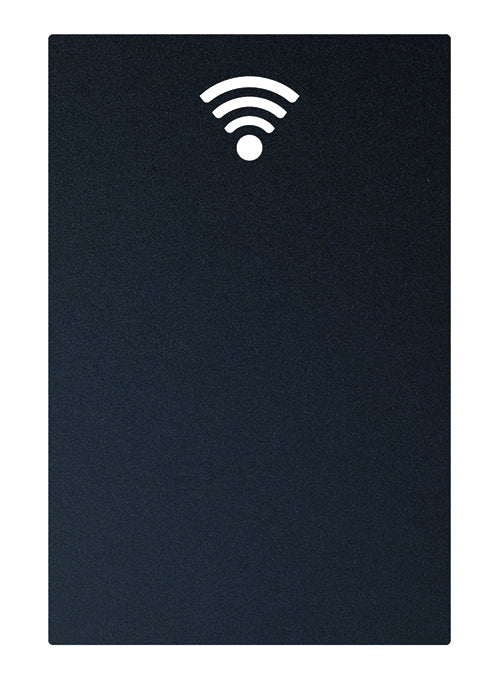 Securit Silhouette-Kreidetafel WIFI – 250 × 380 mm – Melamin, schwarz – inkl. Kreidestift, Wandmontageset