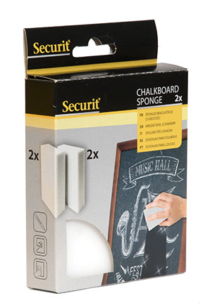 Securit Fleckenradierer SPONGE-2 – Melamin, Rechteckig, 16,5 × 11 × 3 cm, Weiss, 2 Stk.