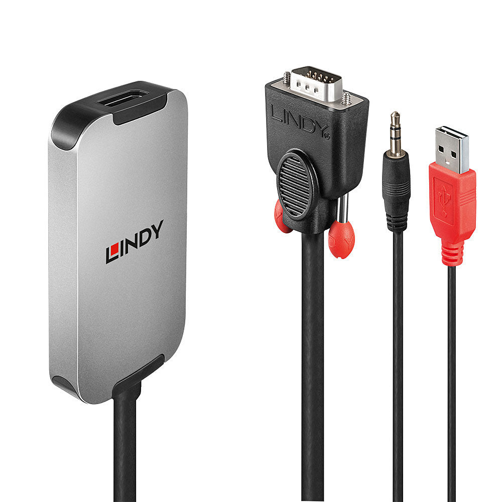 Lindy VGA auf DisplayPort Adapter, DP 1.2