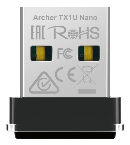 TP-Link Archer TX1U Nano USB-WLAN-Adapter – Wi-Fi 6 (802.11ax) – für Windows 7/10/11, Linux (Kernel 3.10+)