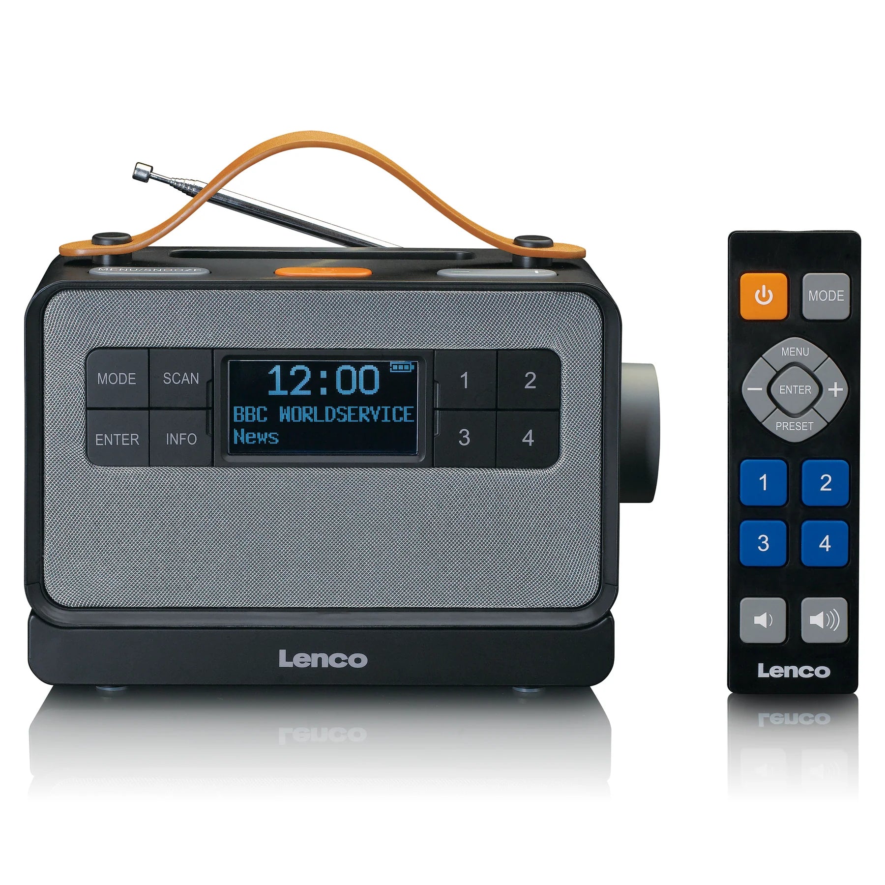 Lenco PDR-065BK – Tragbares DAB+ Radio, UKW, Bluetooth, 8 h Akku – Schwarz