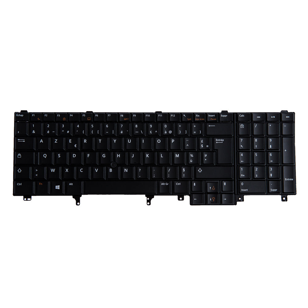 Origin Storage KB-NHJ6Y – Tastatur – beleuchtet – AZERTY (FR) – schwarz – für Dell PWS 7530