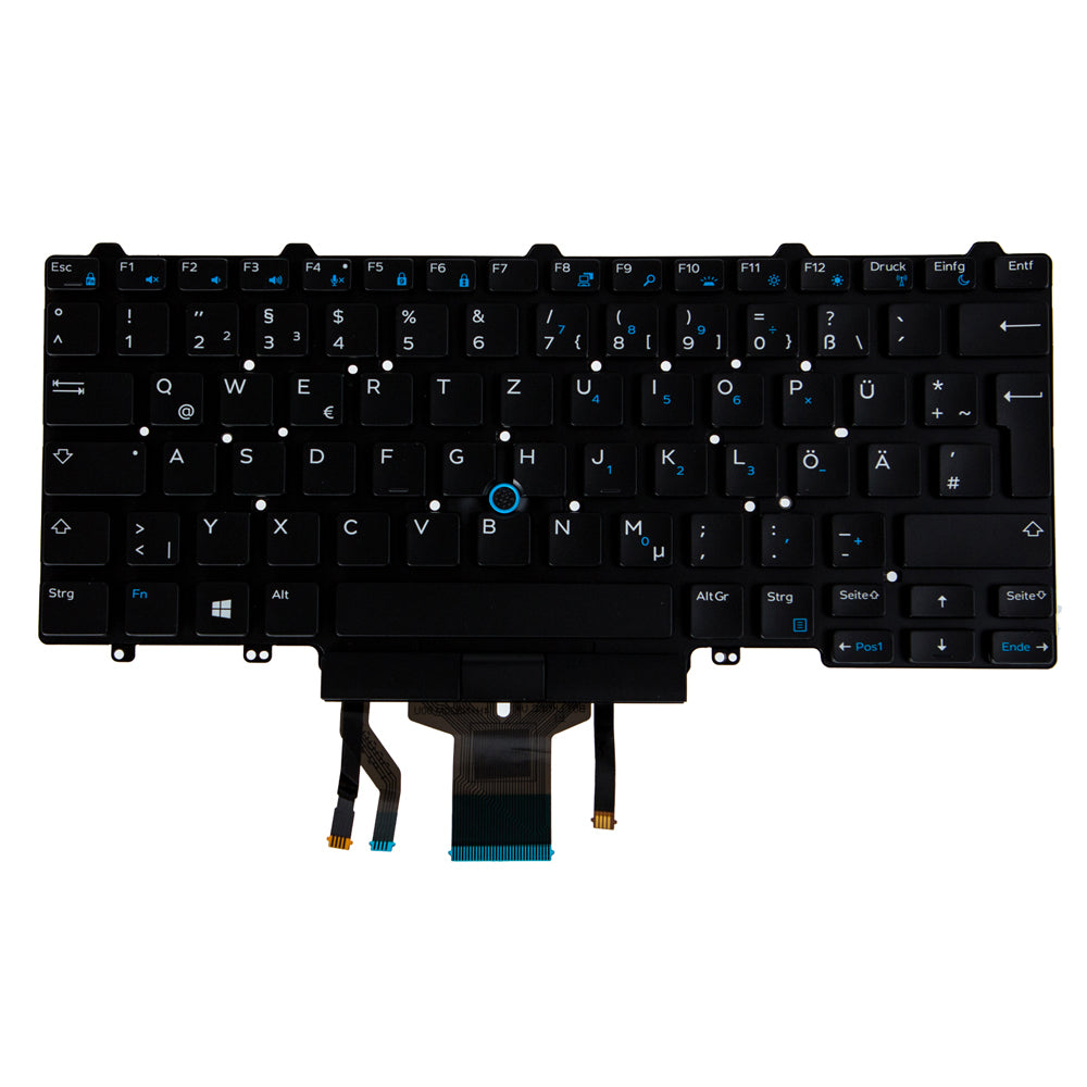 Origin Storage Tastatur-Case für Dell Latitude E7270 – QWERTZ (CH), mit Hintergrundbeleuchtung – Schwarz